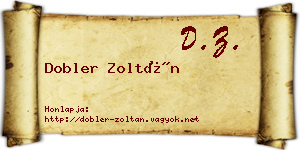 Dobler Zoltán névjegykártya