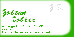 zoltan dobler business card